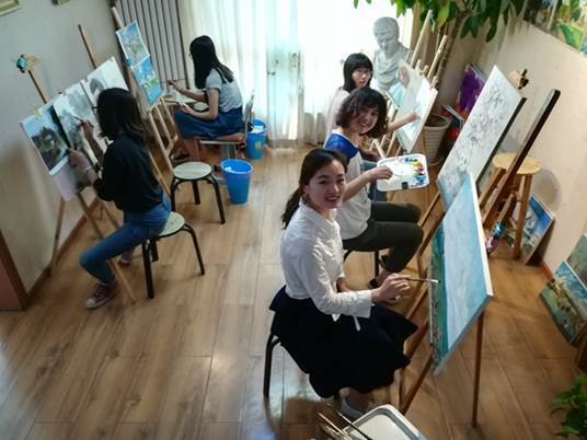 成人美术教育斑马线手绘扬帆起航